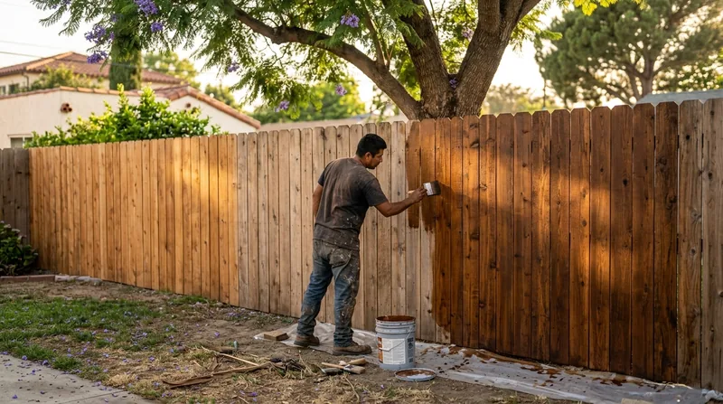 Fence Staining & Restoration Los Angeles